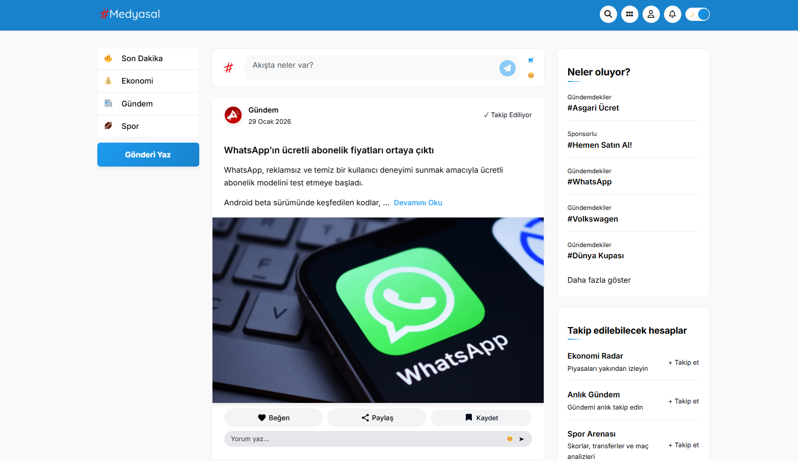 Medyasal Sosyal Haber Teması